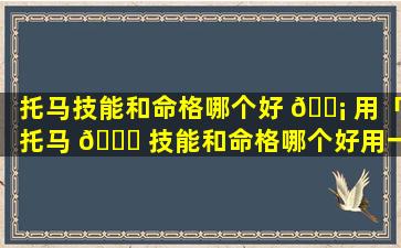 托马技能和命格哪个好 🐡 用「托马 🐅 技能和命格哪个好用一点」